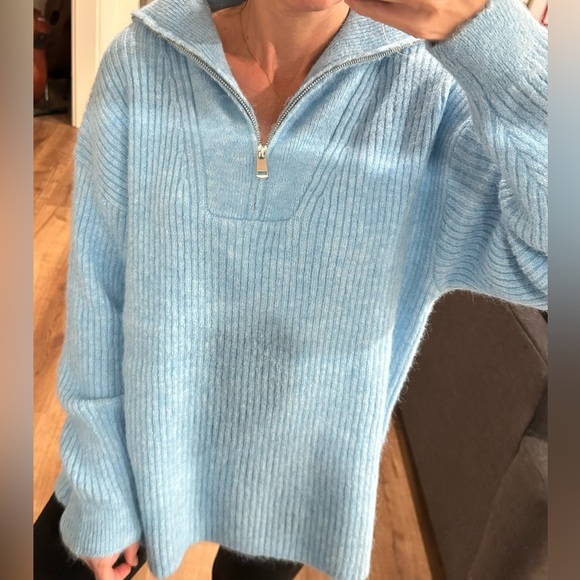 Softest Zip Sweater - Blue - Picture 2 of 3